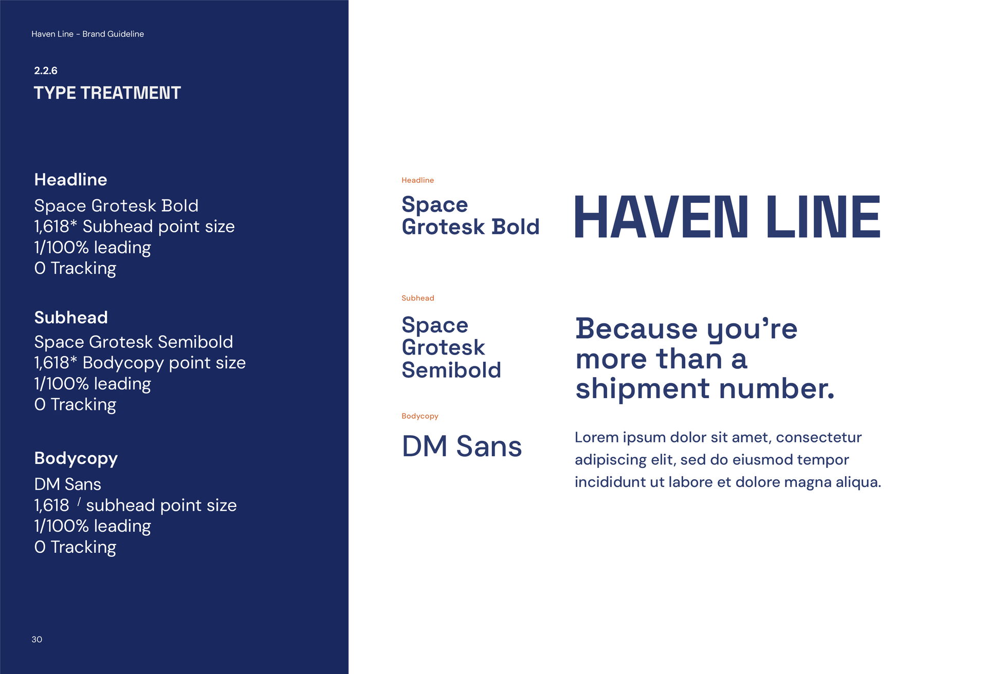 HAVEN — tipografi